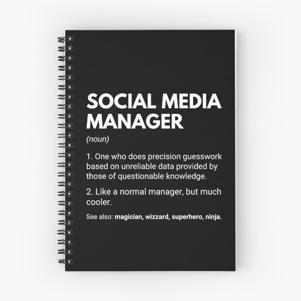 Item preview, Social Media Manager Funny Definition designed and sold by CuteLovelyDesigns.