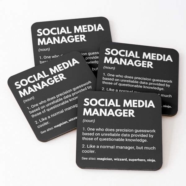 Item preview, Social Media Manager Funny Definition designed and sold by CuteLovelyDesigns.