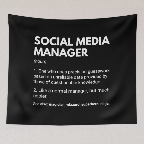 Item preview, Social Media Manager Funny Definition designed and sold by CuteLovelyDesigns.