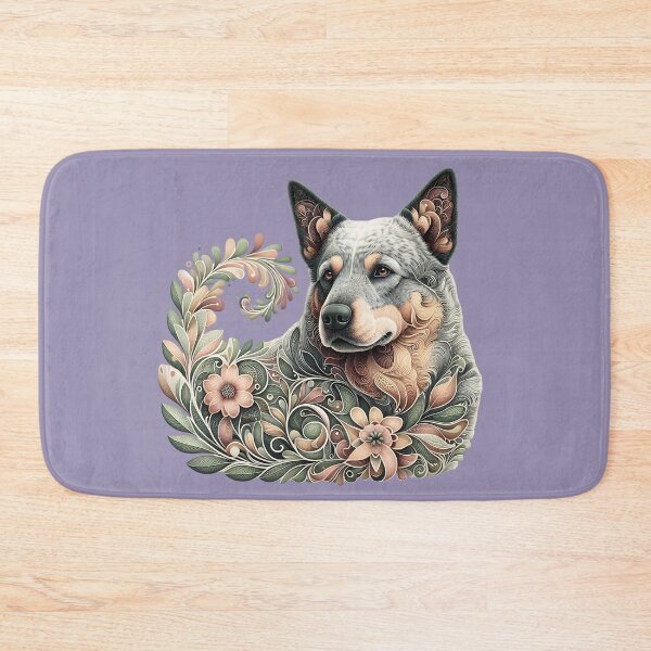Item preview, Botanical Australian Cattle Dog Illustration Nature Art 7 designed and sold by BirdsnStuff.