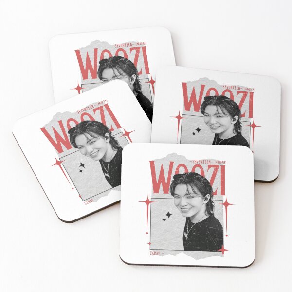 Item preview, Seventeen Black and Red Woozi Group Members Y2K Preppy Collage Design designed and sold by HELL0WBELLO.