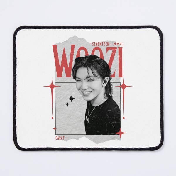 Item preview, Seventeen Black and Red Woozi Group Members Y2K Preppy Collage Design designed and sold by HELL0WBELLO.