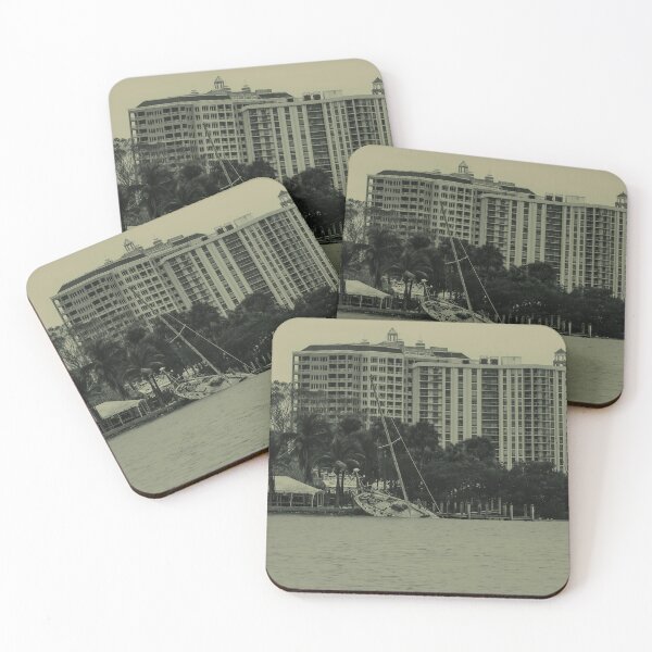 Item preview, This haunting sepia toned photograph captures the aftermath of Hurricane Milton at Bayfront Park in Sarasota, Florida designed and sold by EyezWatchin.