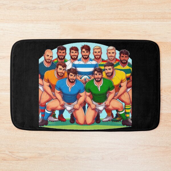 Item preview, Playing With Odd Shaped Balls Rugby Fun Daddies - LGBTQ Gay Pride Berber Brushstrokes Graphic Design designed and sold by ItsAKinkThing.
