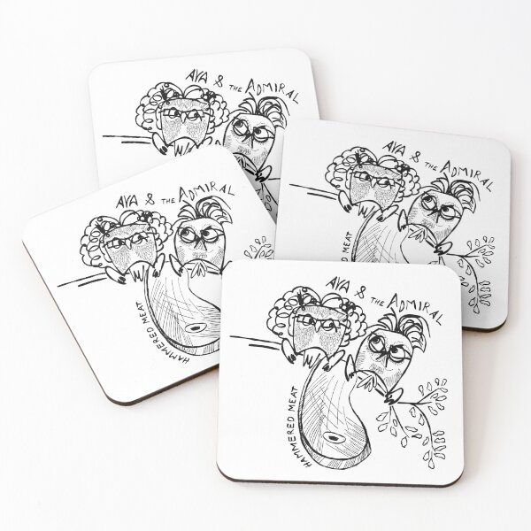 Item preview, Aya and the Admiral, the two Owls with Hammered Meat designed and sold by HammeredMeat.
