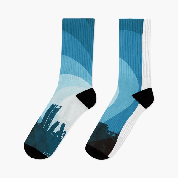 Item preview, Madrid Spain Skyline Hearts Blue designed and sold by ArtPrints.