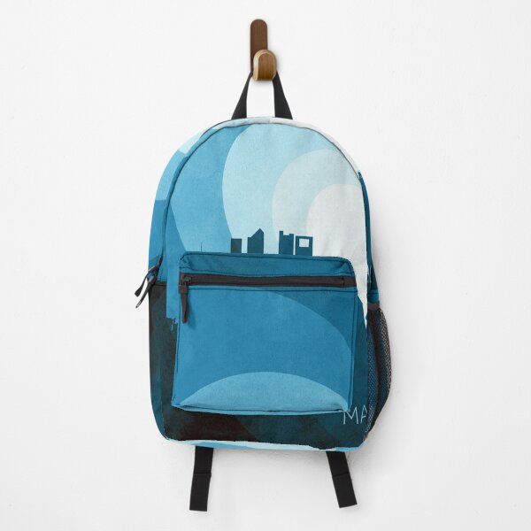 Item preview, Madrid Spain Skyline Hearts Blue designed and sold by ArtPrints.