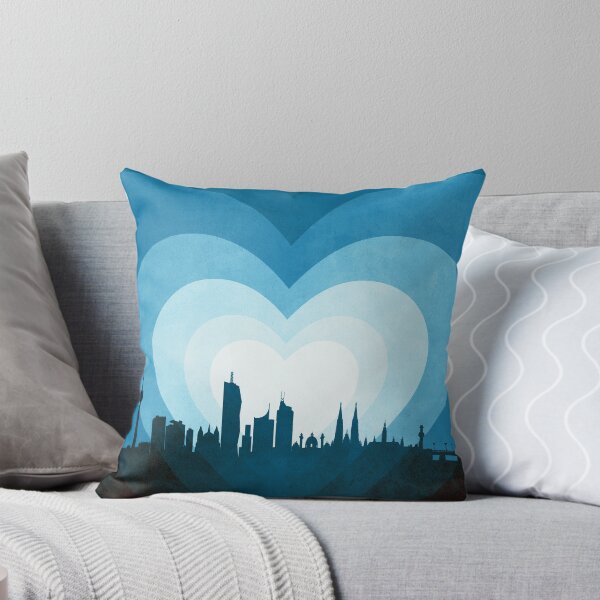 Item preview, Vienna Austria Skyline Hearts Blue designed and sold by ArtPrints.