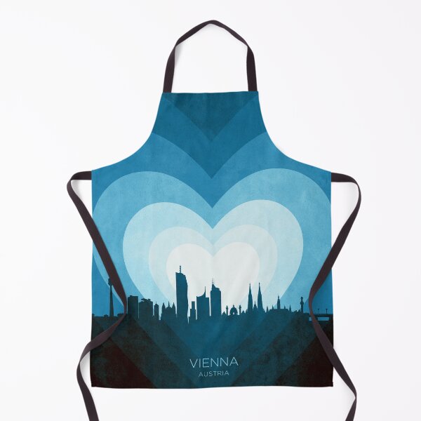 Item preview, Vienna Austria Skyline Hearts Blue designed and sold by ArtPrints.