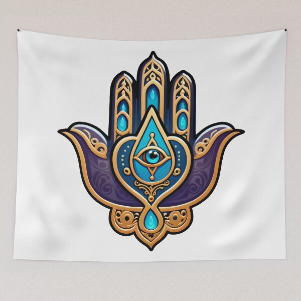Item preview, Eye of Protection - The Ornate Hamsa designed and sold by Delemore Art.