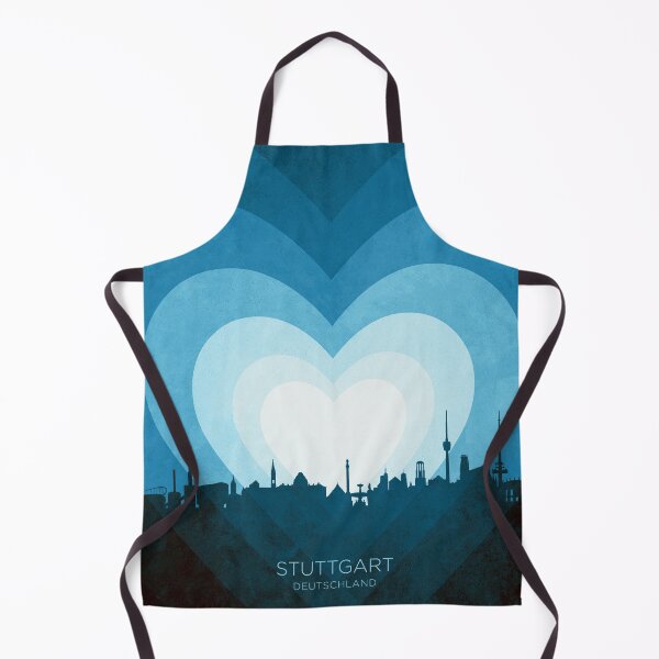 Item preview, Stuttgart Germany Skyline Hearts Blue designed and sold by ArtPrints.