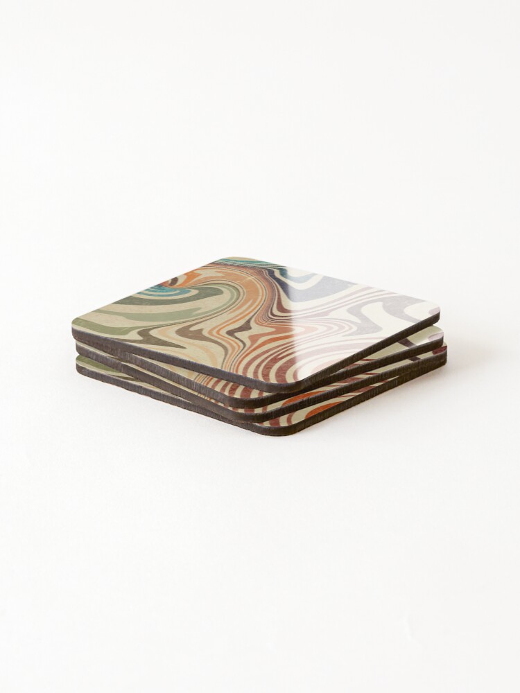 Thumbnail 4 of 5, Coasters (Set of 4), Colorful print - Retro designed and sold by Raloel.