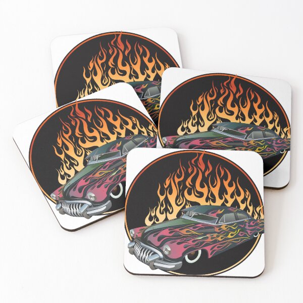 Item preview, flame car vintage muscle car hot rod fire logo road designed and sold by Achille3777.