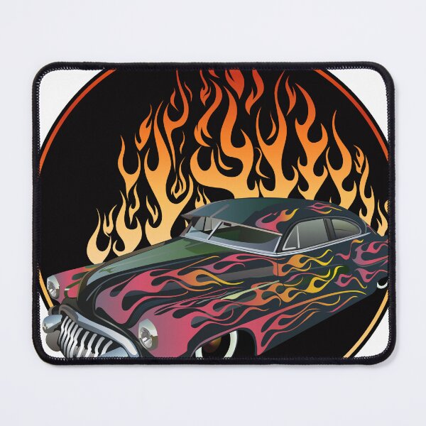 Item preview, flame car vintage muscle car hot rod fire logo road designed and sold by Achille3777.