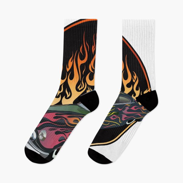 Item preview, flame car vintage muscle car hot rod fire logo road designed and sold by Achille3777.