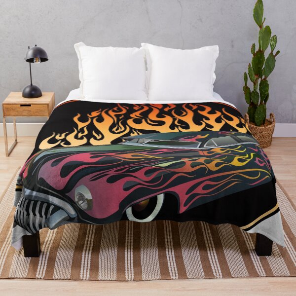 Item preview, flame car vintage muscle car hot rod fire logo road designed and sold by Achille3777.
