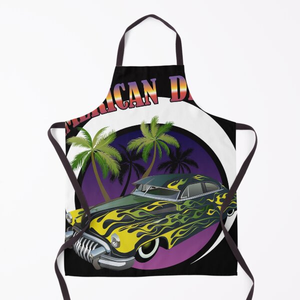 Item preview, hot rod american dream muscle car flame palm tree designed and sold by Achille3777.