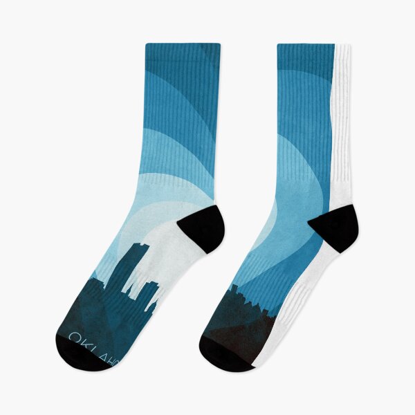 Item preview, Oklahoma City Skyline Hearts Blue designed and sold by ArtPrints.