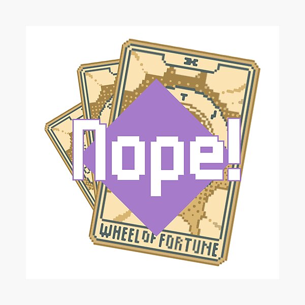 Item preview, Wheel of Fortune - Nope! designed and sold by OddityDesign.