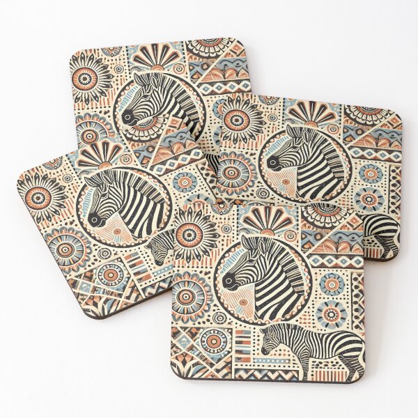 Item preview, African Tribal Zebra Art designed and sold by WildlifeSafari.