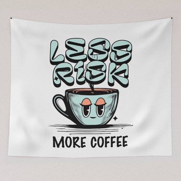 Item preview, Less Risk, More Coffee. Actuary Humor designed and sold by DomTeesHaven.