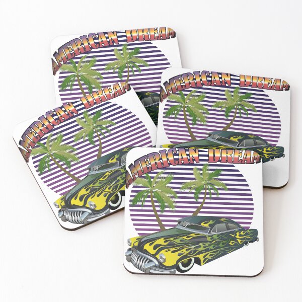 Item preview, hot rod american dream muscle car palm tree designed and sold by Achille3777.