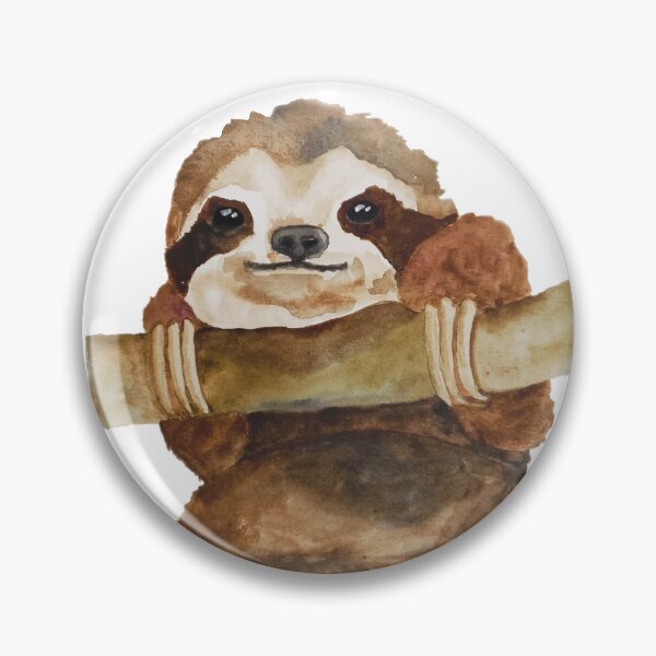 Item preview, Baby Sloth hand painted watercolor Art by Emily Albright designed and sold by ARTwithAlbright.