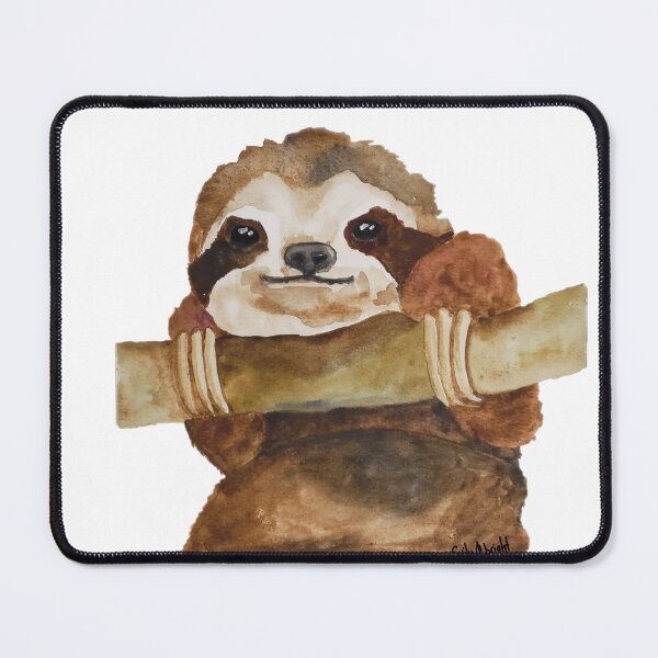 Item preview, Baby Sloth hand painted watercolor Art by Emily Albright designed and sold by ARTwithAlbright.