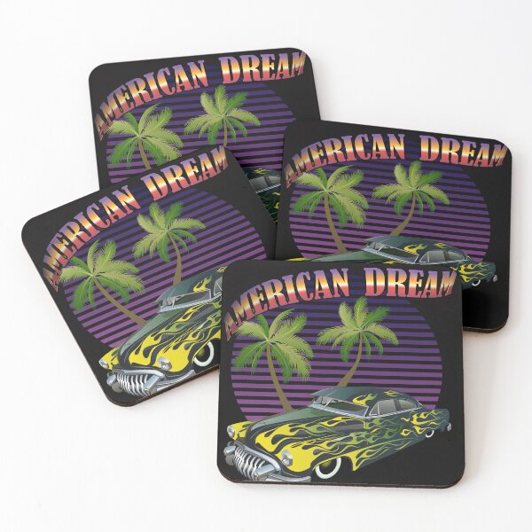 Item preview, hot rod american dream muscle car palm tree designed and sold by Achille3777.