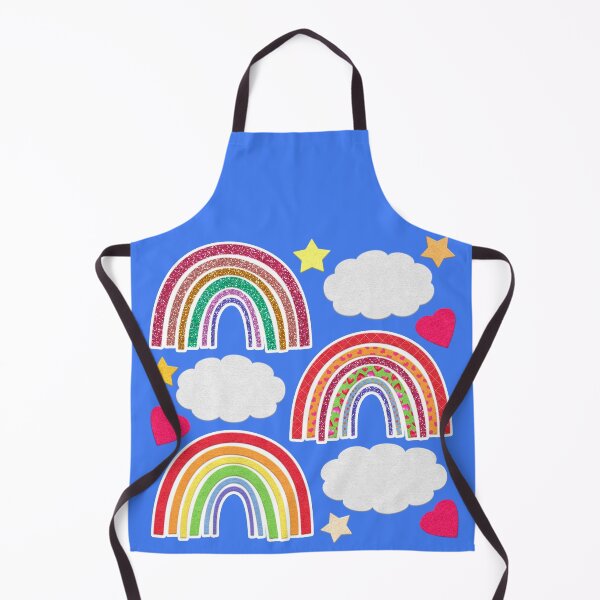 Item preview, Glitter and Felt Look Rainbows Clouds Hearts Stars designed and sold by CheriesArt.