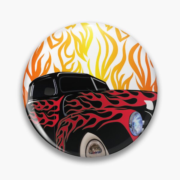 Item preview, hot rod old car garage flame vintage fire designed and sold by Achille3777.