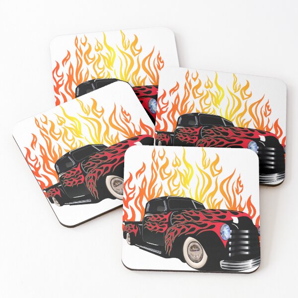 Item preview, hot rod old car garage flame vintage fire designed and sold by Achille3777.
