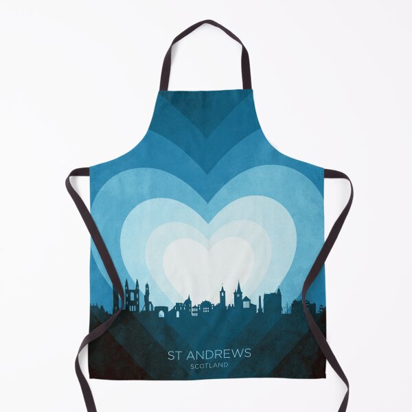 Item preview, St Andrews Scotland Skyline Hearts Blue designed and sold by ArtPrints.