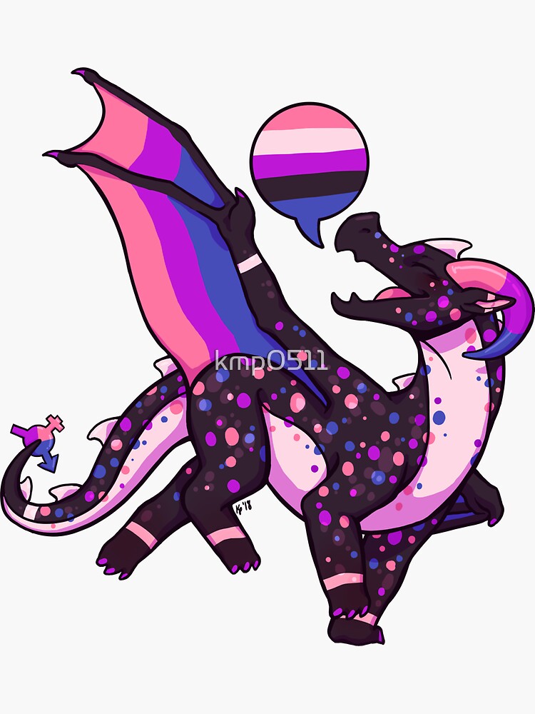 Genderfluid Pride Flag Dragon 2nd Edition Sticker For Sale By 0508