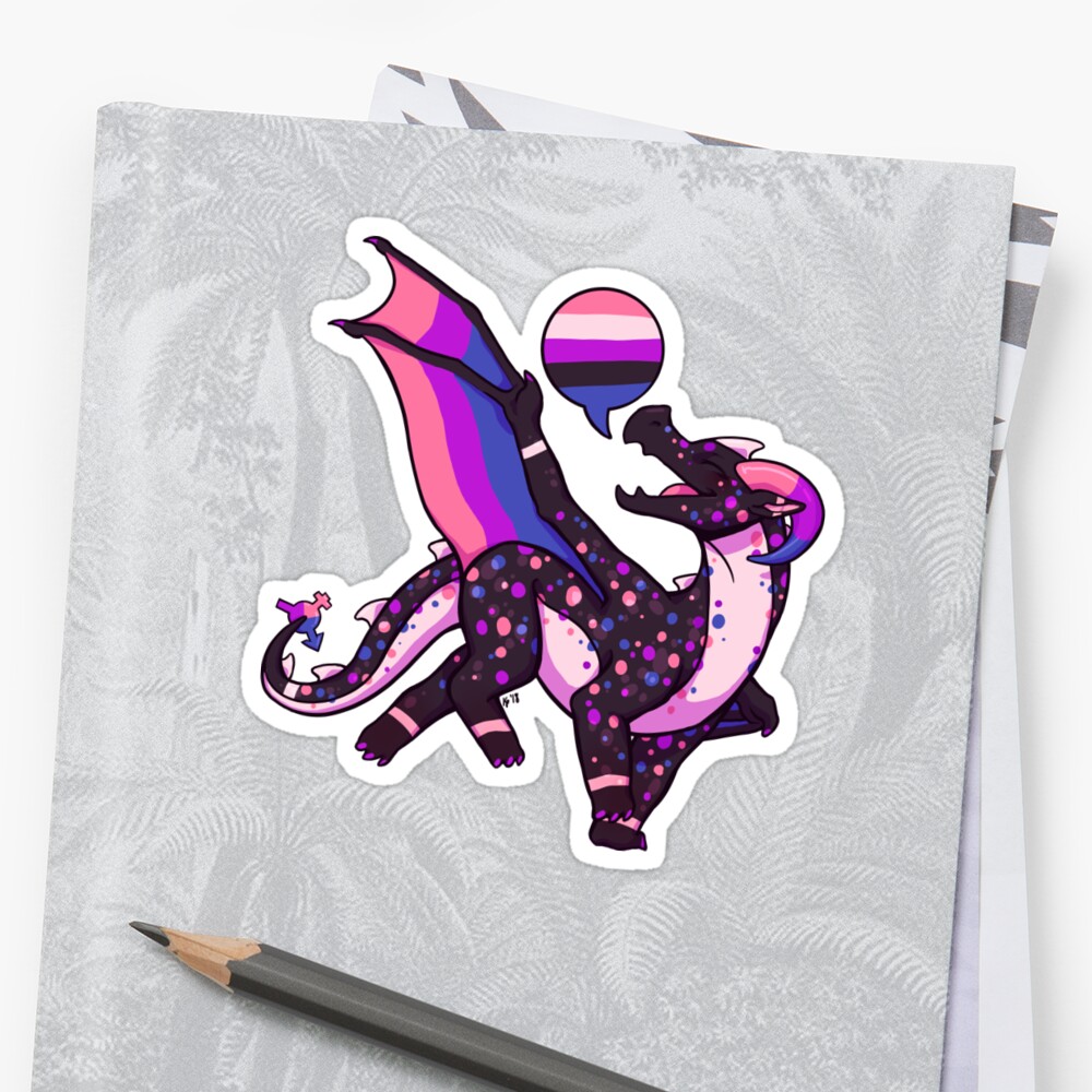 Genderfluid Pride Flag Dragon 2nd Edition Sticker By Kmp0511 9775