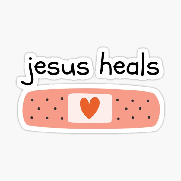 Cute Jesus Heals  Sticker