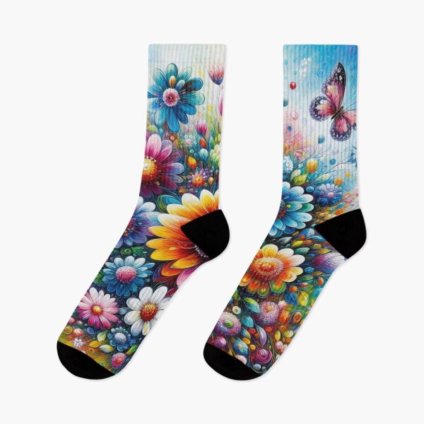 Artikelvorschau, „Schmetterlingspoesie: Blüten und Flügel im wilden Tanz des expressionistischen Stils“ entworfen und verkauft von FotoworldEdel.