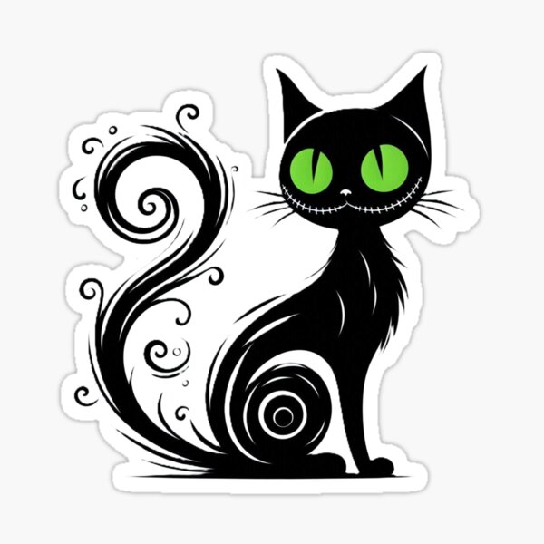 Item preview, Scary Black Cat designed and sold by 0phelia-.