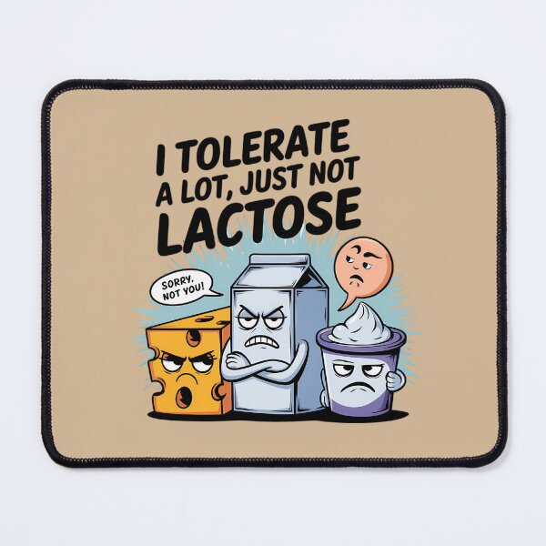 Item preview, Funny Lactose Intolerance Cartoon Design designed and sold by TeeGrit.