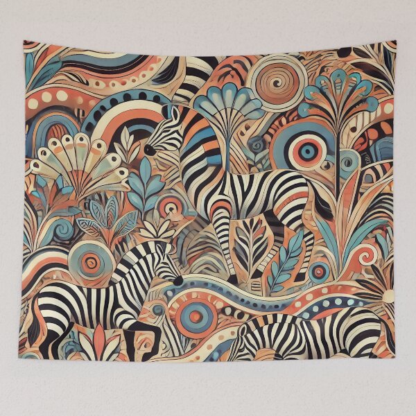 Item preview, Tribal Zebra Sunset Scene designed and sold by WildlifeSafari.