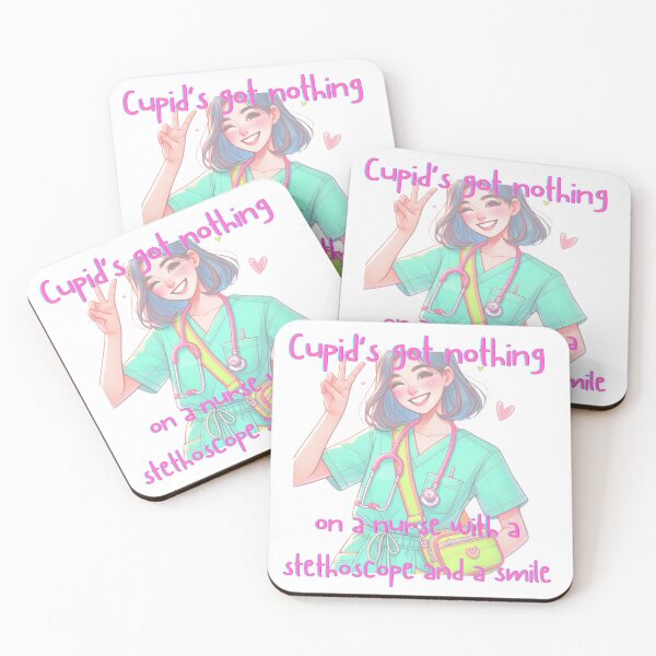 Item preview, Cupid's got nothing on a nurse with a stethoscope and a smile designed and sold by dreamlandbuyers.