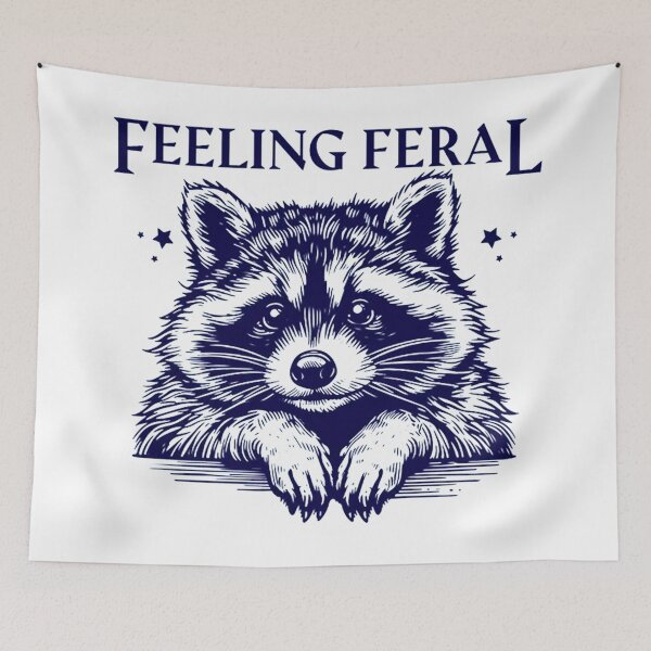 Item preview, Feeling Feral, If I'm Moody Give Me Foody, Funny Raccoon Design, Animal Sarcastic Saying, Trendy Raccoon Sublimation designed and sold by FitFisher.