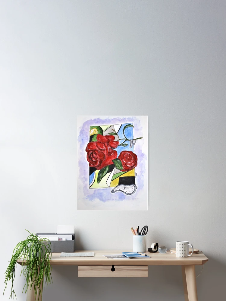 Thumbnail 2 of 3, Poster, Whimsical Roses designed and sold by Clyde J. Kell.