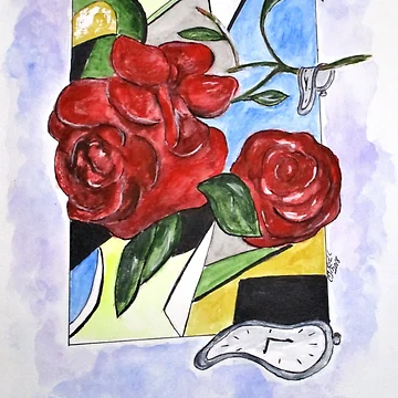 Artwork thumbnail, Whimsical Roses by Clyde J. Kell