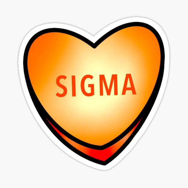 Sigma Candy Heart Sticker