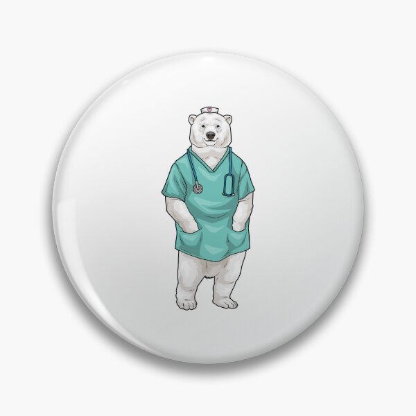 Item preview, Polar bear Nurse Stethoscope designed and sold by Snabdesign84.