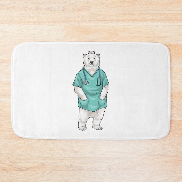 Item preview, Polar bear Nurse Stethoscope designed and sold by Snabdesign84.
