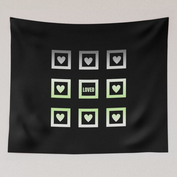 Item preview, Valentines Hearts, Agender pride flag graphic, Loved and hearts Graphic, loved, hearts, 14th February, Valentines Day, designed and sold by PrideBeProud.