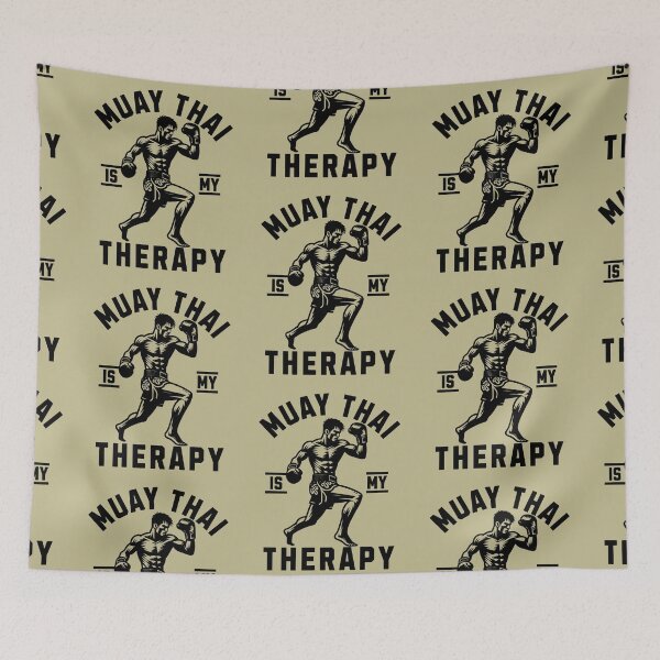 Item preview, Muay Thai Is My Therapy Muay Thai Training Mindset Boxer Boxing Coach Trainer designed and sold by KLArtzStore.