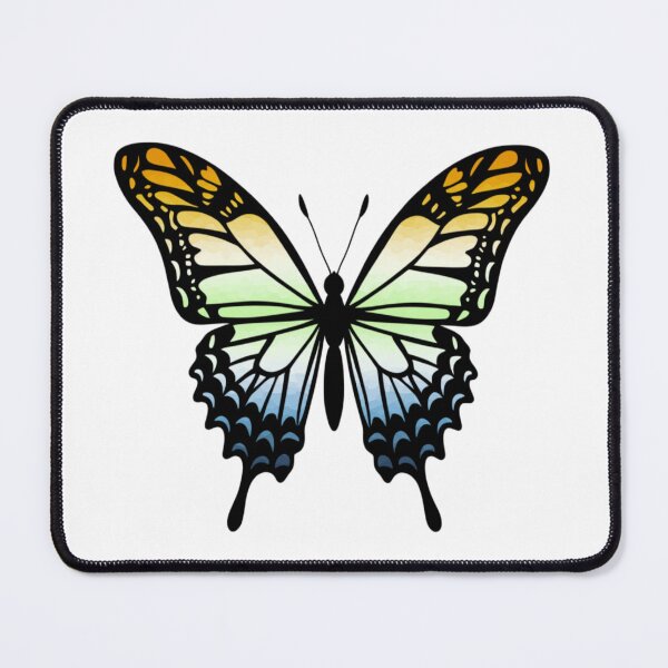 Item preview, Colorful Butterfly with AroAce Agender Pride Colors designed and sold by Travelslightly.
